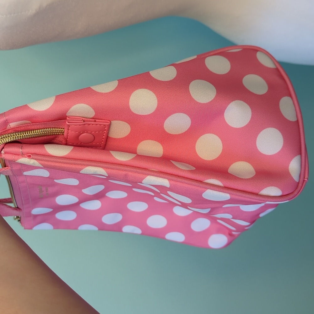 NWT Kate Spade Pink Polka Dot Lunch bag Tote - Picture 4 of 6